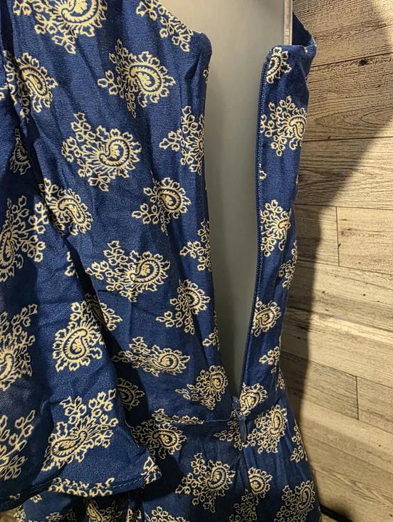 Joie Navy One-Shoulder Ruffle Dress - Picture 3 of 5